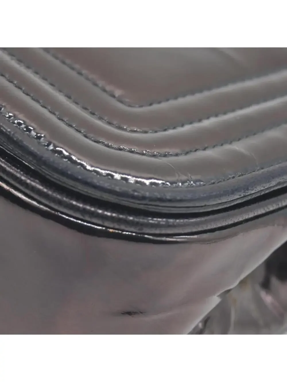 $3500 Chanel Patent Mini Flap Brown Chain Shoulder Bag